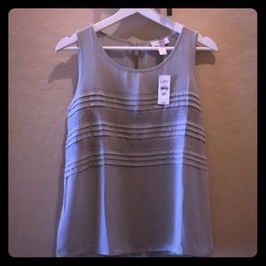 Loft Petite grey tank top new with tags